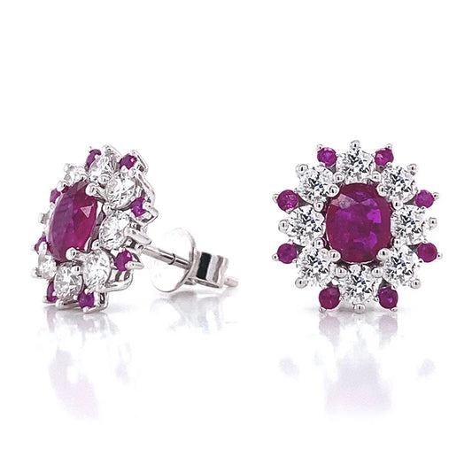 EARRINGS 14KW/SAPPHIRE