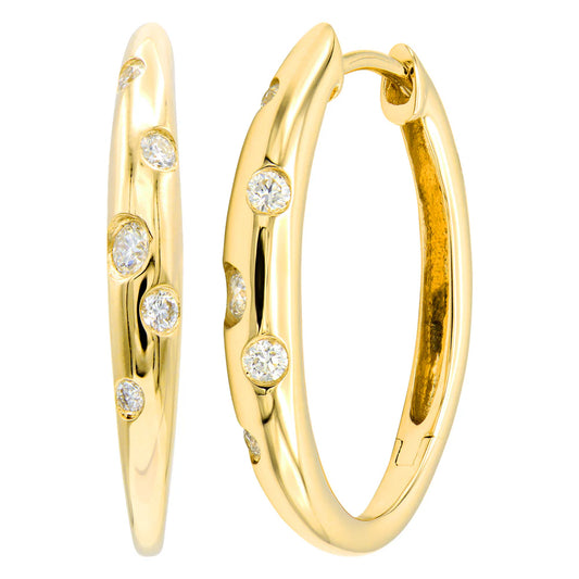 EARRINGS 14K/GOLD/DIAMOND