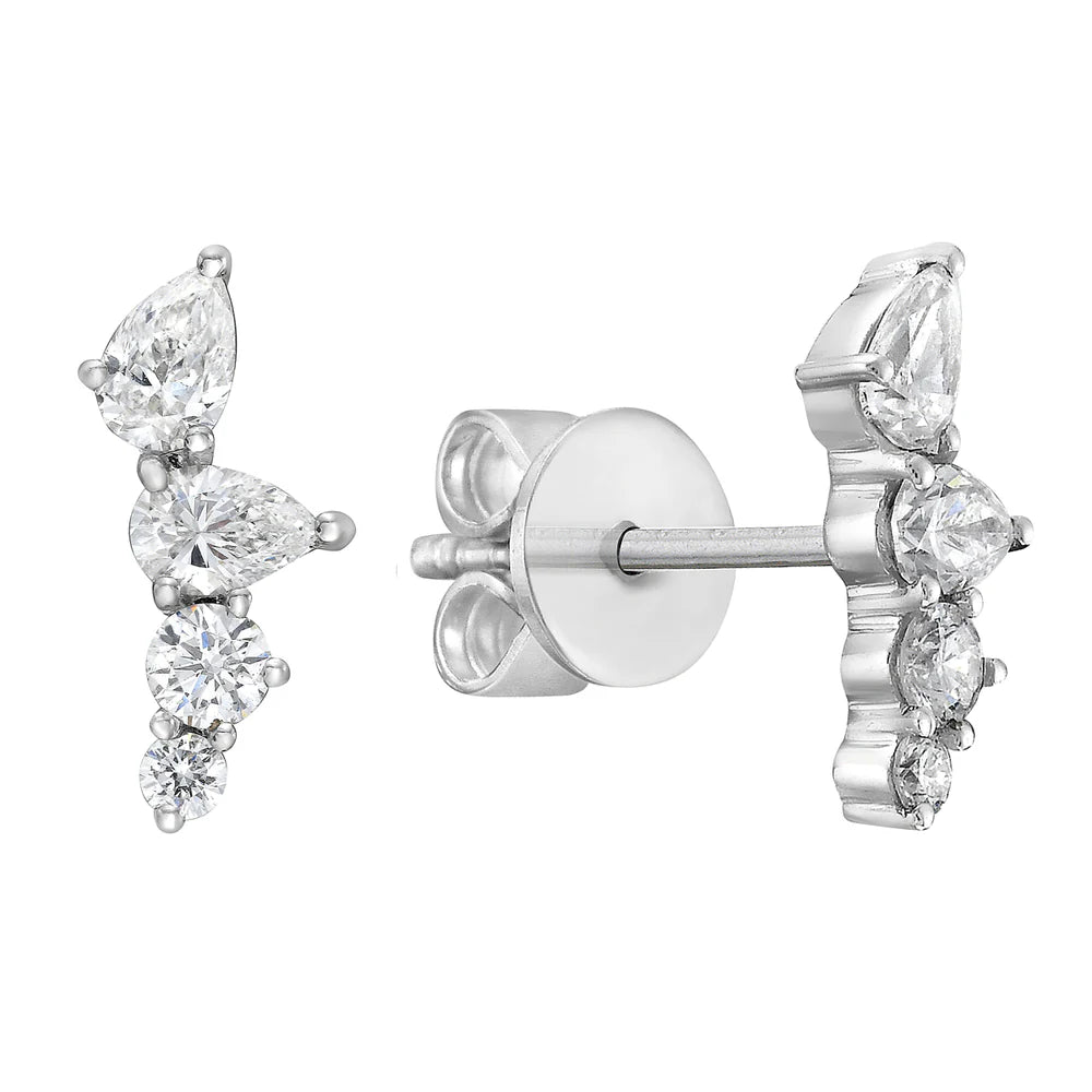 EARRINGS 18KW/DIAMOND