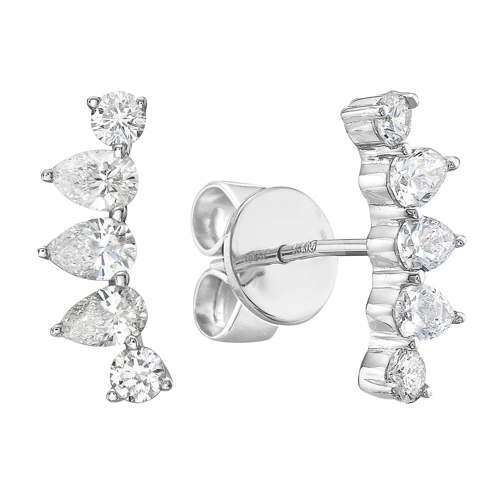 EARRINGS 18KW/ DIAMOND