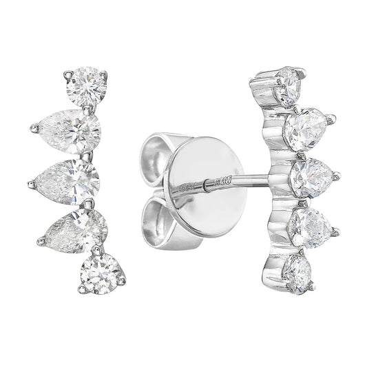 EARRINGS 18KW/ DIAMOND