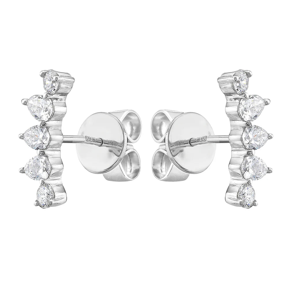 EARRINGS 18KW/ DIAMOND