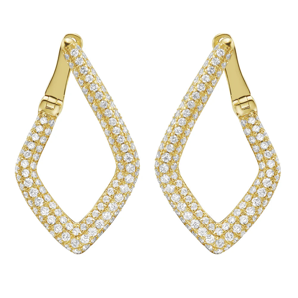 EARRINGS 18KY/ DIAMOND/ GOLD