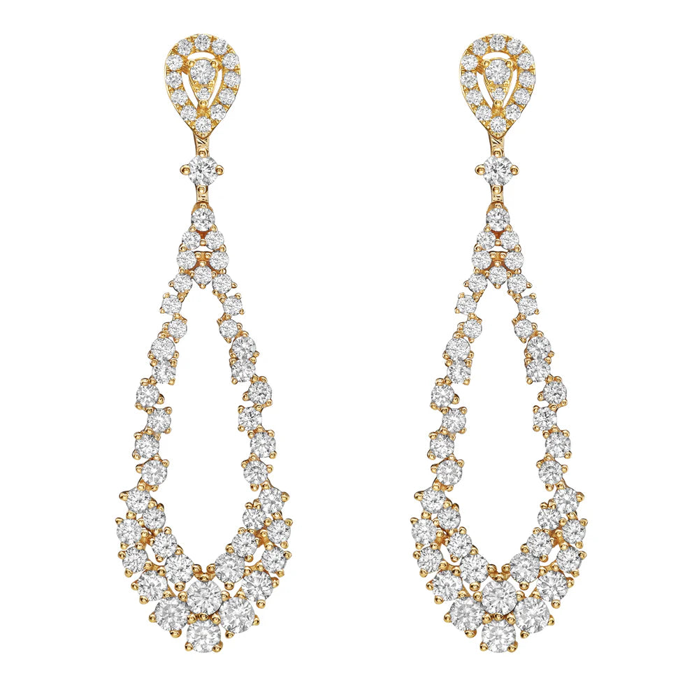 EARRINGS 18KY/DIAMOND