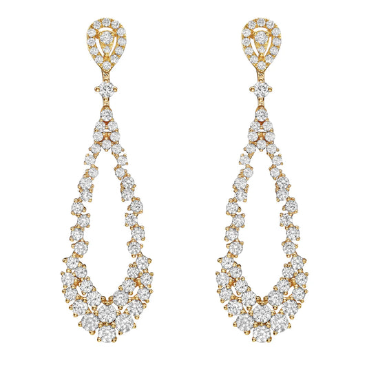 EARRINGS 18KY/DIAMOND
