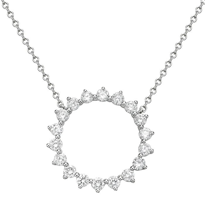 Necklace 14KW/0.9G 18RD-0.47CT