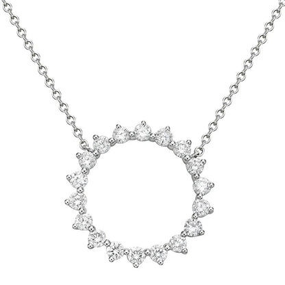 Necklace 14KW/0.9G 18RD-0.47CT