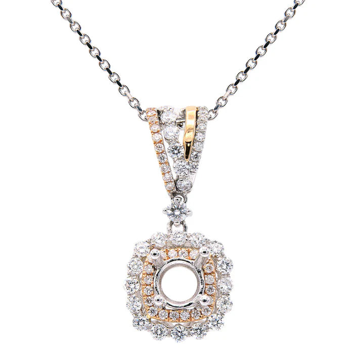 Pendant 18KWR/2.4G 61RD-0.55CT W/CHAIN