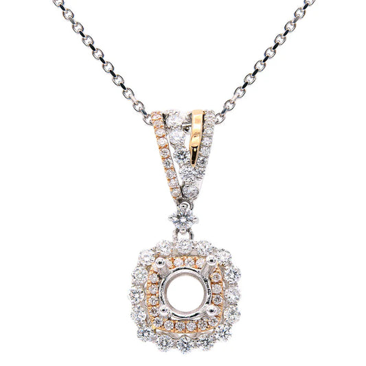 Pendant 18KWR/2.4G 61RD-0.55CT W/CHAIN