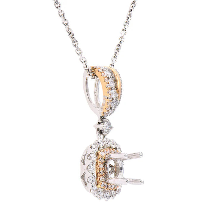 Pendant 18KWR/2.4G 61RD-0.55CT W/CHAIN