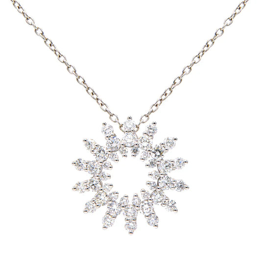 Pendant 18KW/1.6G 42RD-1.00CT W/CHAIN