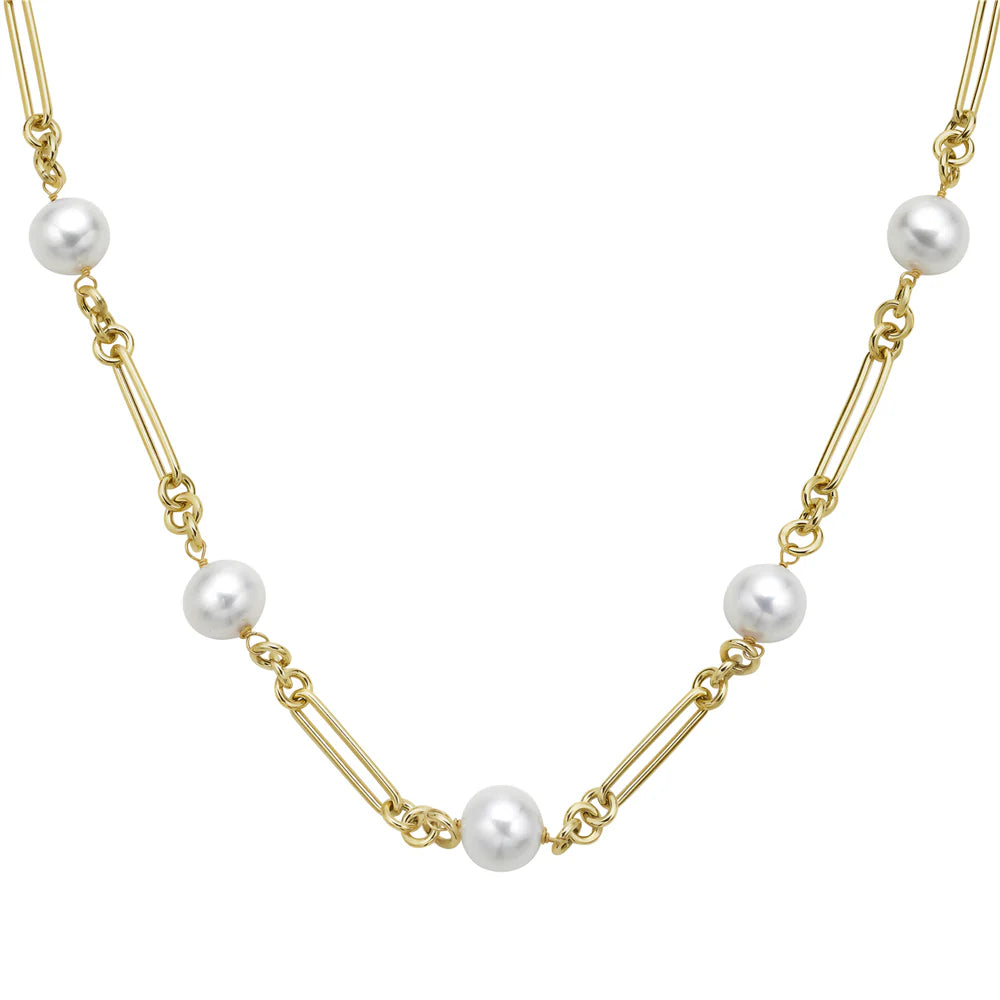 14 KY NECKLACE /GOLD/PEARL